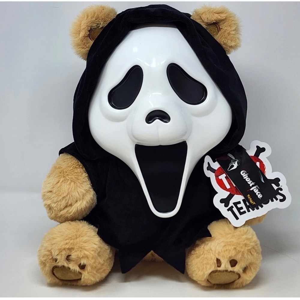 Spirit Halloween Ghost Face Terror Teddy Terror Black New Horror Plush Bearr